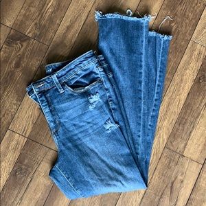 Universal Thread high rise raw hem cropped jeans